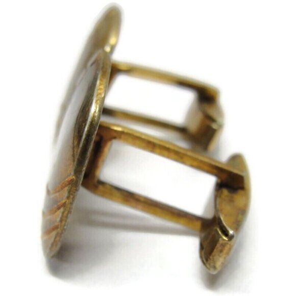Vintage Cufflinks Square Gold Tone Shirt Accessories Wedding - Picture 4 of 12